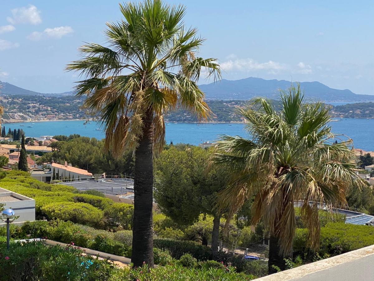 Superbe T2 44M2 - Grande Terrasse Vue Mer Panoramique Exceptionnelle Piscine - Parking Bandol Exterior photo